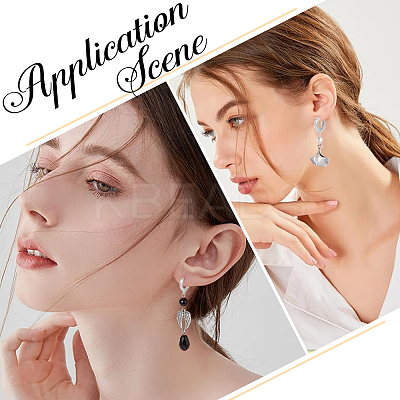 Anti-Tarnish 1 Pair Rhodium Plated 925 Sterling Silver Hoop Earrings STER-BBC0006-31P-1