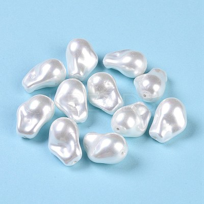 Glass Imitation Baroque Pearl with Irregular Shapes GLAA-B019-01E-1
