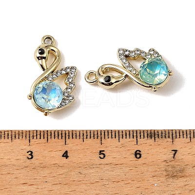 UV Plating Alloy Glass Pendants FIND-K032-29G-1
