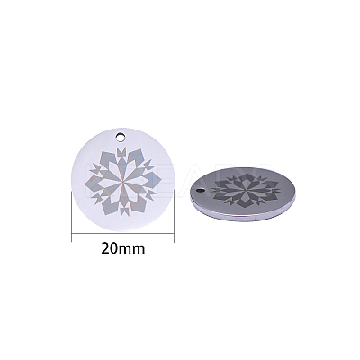 9 Pcs Christmas 304 Stainless Steel Pendants STAS-CJ0001-147-1