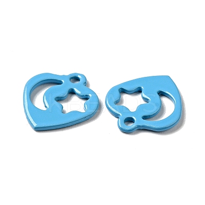 Spray Painted 201 Stainless Steel Charms STAS-G304-15B-1