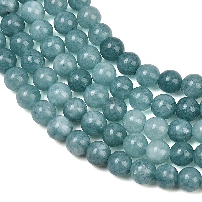 Natural Dyed White Jade Beads Strands GG-CBAEB22-B01-6mm-04-1