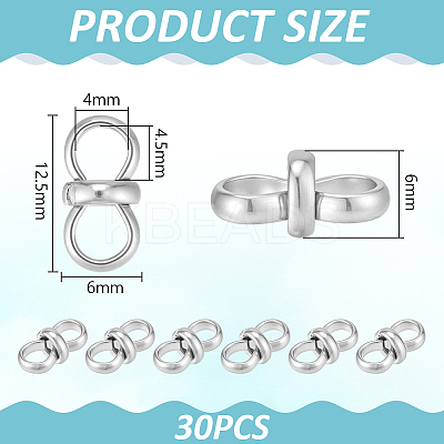 30Pcs 304 Stainless Steel Connector Charms STAS-UN0063-90-1