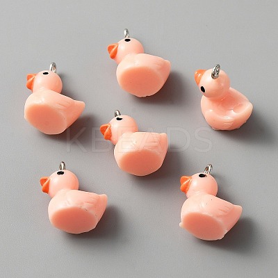 Opaque Resin Pendants LS-RESI-WH0029-12P-05-1
