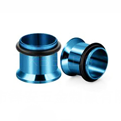 316 Surgical Stainless Steel Screw Ear Gauges Flesh Tunnels Plugs X-STAS-YWC0001-01A-BL-1