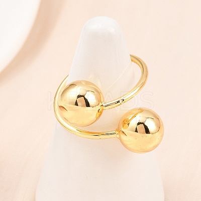 Brass Cuff Rings for Women RJEW-Z113-18G-1