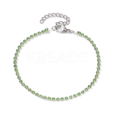 5Pcs 5 Color Glass Rhinestone Tennis Bracelets Set BJEW-JB09735-S-1