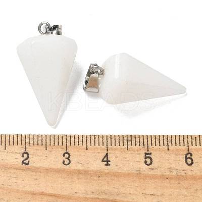 Natural White Jade Pendants G-B127-13P-05-1
