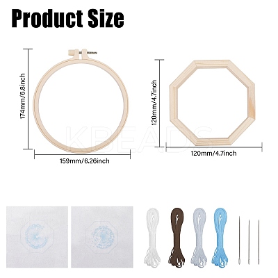 DIY Dandelion Pattern Embroidery Making Kit DIY-WH0349-154-1