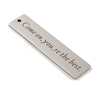 Non-Tarnish 201 Stainless Steel Big Pendants STAS-L079-027B-P-1