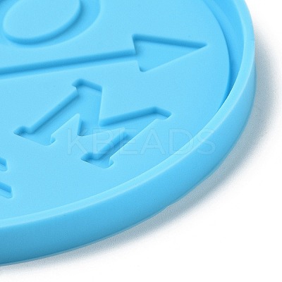 DIY Mother's Day Theme Flat Round Pendant Silicone Molds SIMO-H010-02G-1