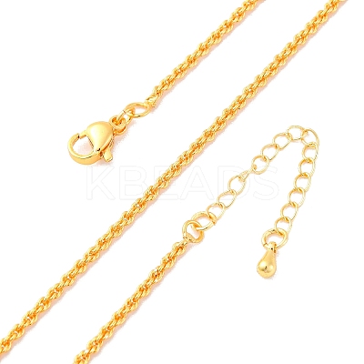 Brass Rope Chains Necklaces for Women NJEW-D302-03G-1