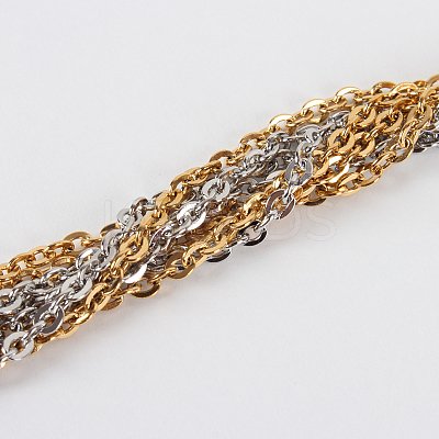 304 Stainless Steel Cable Chain Necklace Making STAS-P045-05-1