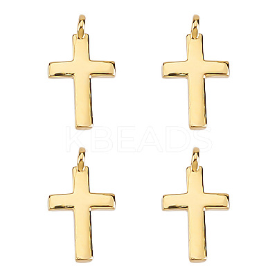 4Pcs 925 Sterling Silver Cross Charms FIND-GO0002-62B-1