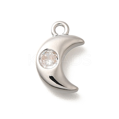 Brass Micro Pave Cubic Zirconia Charms LS-KK-C085-22P-1