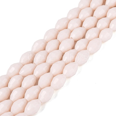 Opaque Solid Color Glass Beads Strands GLAA-N071-01A-C02-1