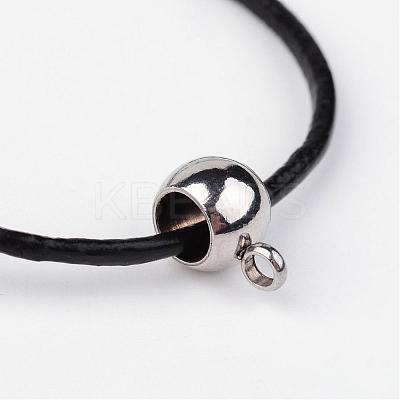 Cowhide Leather Cord Necklace Making NJEW-JN01692-1