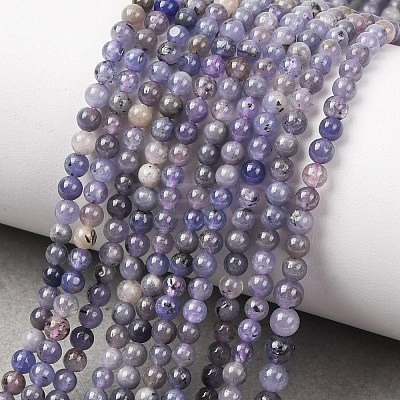 Natural Tanzanite Beads Strands G-H358-A08-3mm-01-1