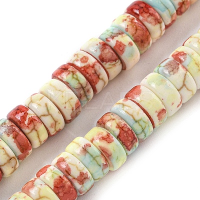 Baking Paint Synthetic Turquoise Beads Strands G-H060-02B-09-1