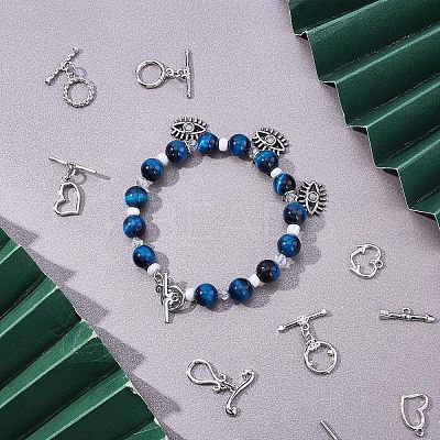 20Sets 10 Style Brass Toggle Clasps KK-FH0002-25-1