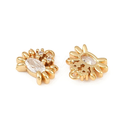 Ocean Theme Brass Micro Pave Cubic Zirconia Charms X1-KK-F902-08K-G-1