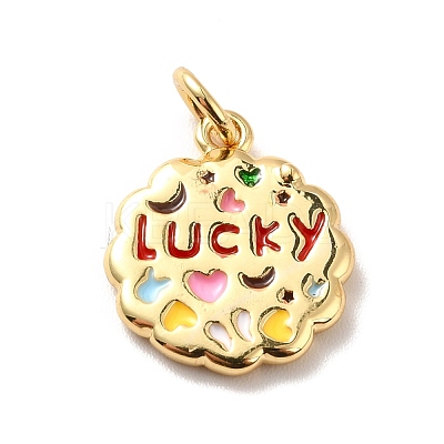 Rack Plating Brass Micro Pave Cubic Zirconia Pendants KK-M230-36G-1