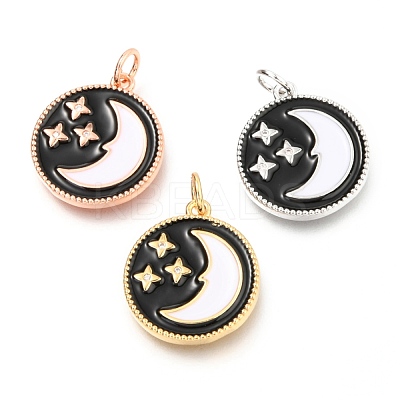 Brass Micro Pave Clear Cubic Zirconia Pendants ZIRC-B0004-10-1