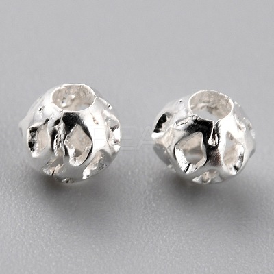 Long-Lasting Hollowed Plated Brass Beads KK-O133-003A-S-1