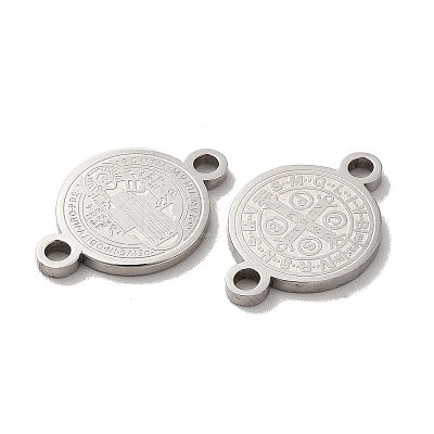 Tarnish Resistant Religion 304 Stainless Steel Connector Charms STAS-C074-03A-P-1