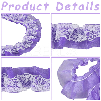 2 Yards Double Layers Polyester Lace Trim OCOR-GF0003-31B-1
