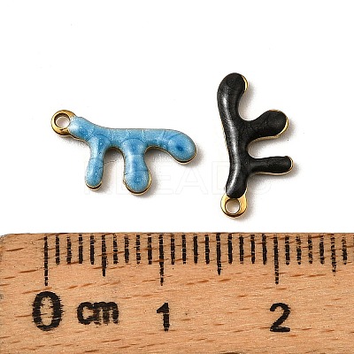 304 Stainless Steel Enamel Charms STAS-P405-01I-G-1