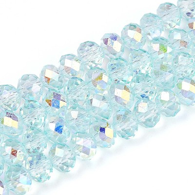Transparent Glass Beads Strands X-EGLA-N016-6mm-01-1