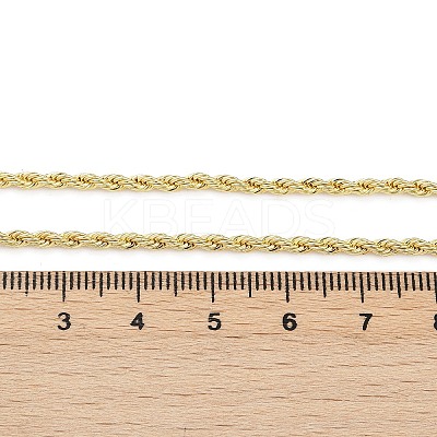 Brass Twist Rope Chains Necklace for Women NJEW-P265-15G-1