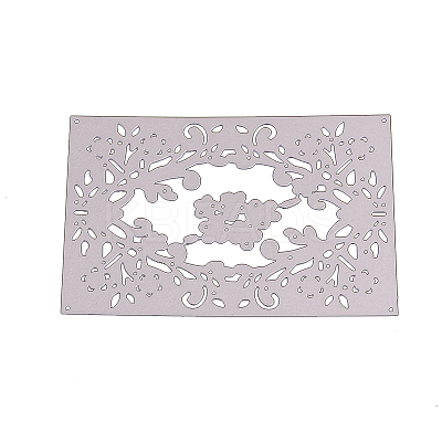 Rectangle with Flower Frame Carbon Steel Cutting Dies Stencils LS-DIY-F028-33-1