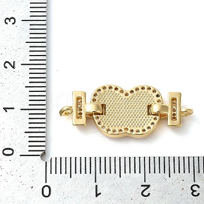 Rack Plating Brass Micro Pave Clear Cubic Zirconia Butterfly Links Connector Charms KK-K385-102G-03-1