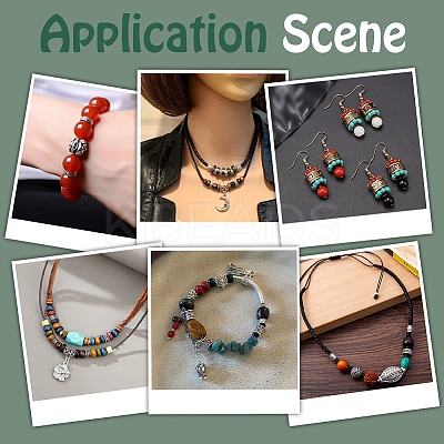 200Pcs 10 Styles Tibetan Style Alloy Spacer Beads FIND-PH0025-38-1