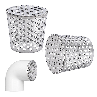 304 Stainless Steel Anti Rats Drain Outlet Filter LS-STAS-WH0051-025B-P-1