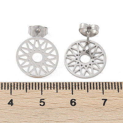 304 Stainless Steel Stud Earrings for Women EJEW-Z089-11P-1