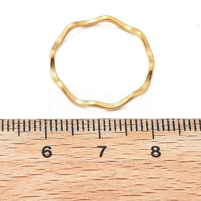 304 Stainless Steel Wave Finger Rings LS-RJEW-I110-01G-1