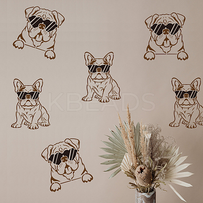 1 Set Autumn Theme PET Hollow Out Drawing Painting Stencils DIY-MA0003-03F-1