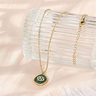 304 Stainless Steel Micro Pave Cubic Zirconia constellation Pendant Necklaces NJEW-R021-01G-04-1