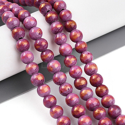 Natural Mashan Jade Beads Strands G-A255-A01-02M-1