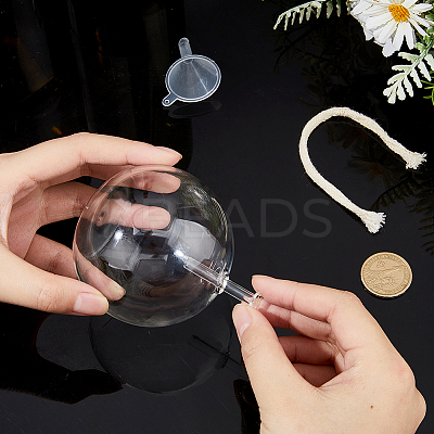 Transparent Glass Candle Holders with Candle Wick DIY-WH0308-997A-1