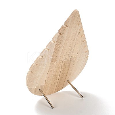 Teardrop Wood Jewelry Necklace Organizer Display Stands ODIS-B001-02-1