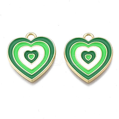 Rack Plating Light Gold Alloy Enamel Pendants LS-ENAM-Q444-014J-RS-1