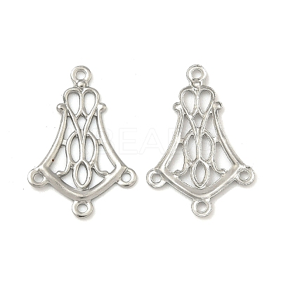 Tarnish Resistant 304 Stainless Steel Hollow Flower Chandelier Component Links STAS-R083-25-1