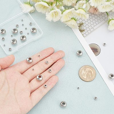 30Pcs 3 Style 201 Stainless Steel Beads STAS-UN0045-48-1