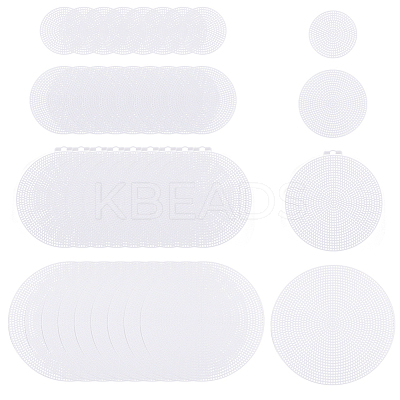 40Pcs 4 Style Plastic Mesh Canvas Sheets DIY-DC0002-54-1