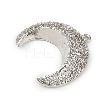 Brass Micro Pave Cubic Zirconia Pendants KK-M322-43P-1