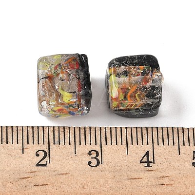 Baking Paint Handmade Gold Sand Lampwork Beads LAMP-P072-01B-02-1